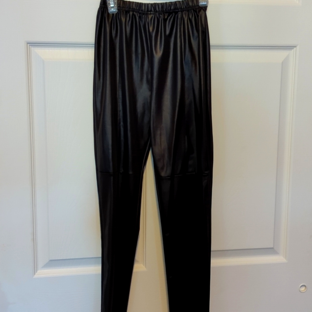 Leather joggers